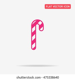 Candy cane icon. Vector concept illustration for design.