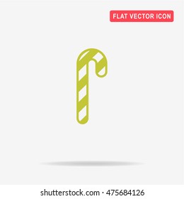 Candy cane icon. Vector concept illustration for design.