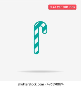 Candy cane icon. Vector concept illustration for design.