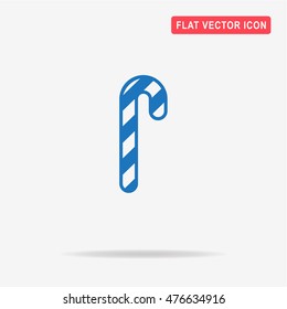 Candy cane icon. Vector concept illustration for design.
