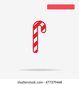 Candy cane icon. Vector concept illustration for design.