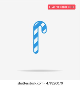 Candy cane icon. Vector concept illustration for design.