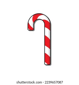 candy cane icon vector illustration