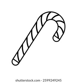  Candy Cane icon vector silhouette  with while Background art