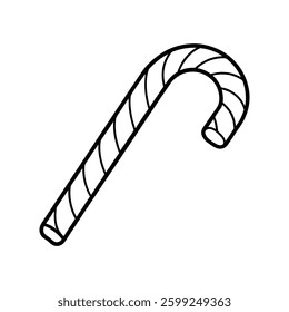  Candy Cane icon vector silhouette  with while Background art