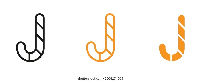 Candy Cane icon web design in vector