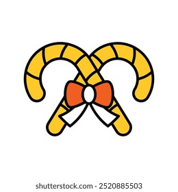 Icono de bastón de caramelo con fondo blanco Vector Ilustración de stock