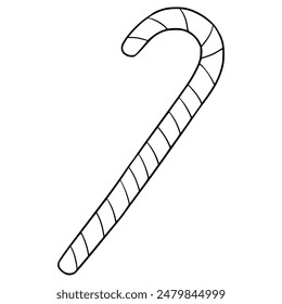 candy cane illustration hand drawn online vector