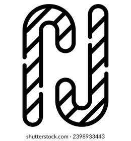 Candy Cane Illustration Icons for web, app, infographic, etc
