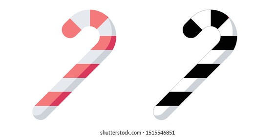 Candy cane illustration vector design