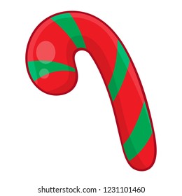 Candy cane isolated illustration on white background