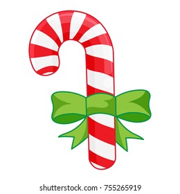 Candy cane isolated illustration on white background