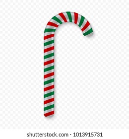 candy cane isolated on transparent background
