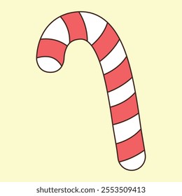 candy cane isolated on white