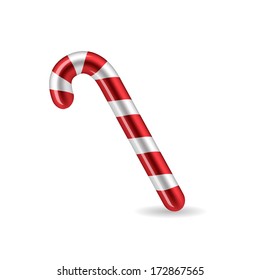 Candy Cane isolated. Vector