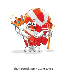 The Candy Cane King Vector. Cartoon Character