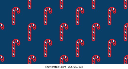 Caña de caramelo Año nuevo patrón sin fisuras. Ilustración vectorial de fondo de Navidad. Para envolver papel, diseño, postal, tela, ropa de bebé, cuarto de bebé. Concepto de Navidad y Año Nuevo.