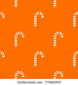 Candy cane pattern repeat seamless in orange color for any design. Vector geometric illustration