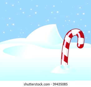 Candy Cane Postcard