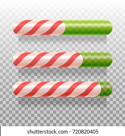 Candy cane progress bars