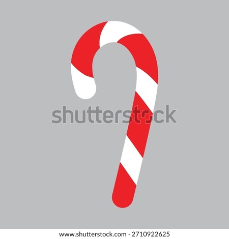 Candy cane with red and white stripes. Perfect sweets to enjoy. Candy canes are especially popular sweet treat during the holidays.