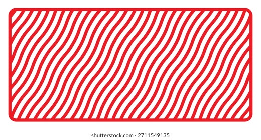 Candy cane round frame. Christmas ribbon with red and white stripes. Greeting card with New Year or Christmas decorating border. Vector illustration