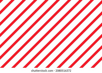 Candy cane seamless pattern. Christmas striped red background. Xmas prints with diagonal lines. Abstract geometric texture. Cute holiday wrapping paper. Vector illustration.