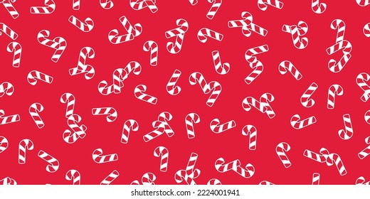 candy cane seamless pattern Christmas cartoon vector striped scarf isolated tile background repeat wallpaper gift wrapping paper doodle illustration design