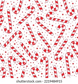 Candy cane seamless pattern. Good for wrapping paper, textile print, poster, card, label, and other decoartion for Christmas.