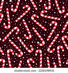 Candy cane seamless pattern. Good for wrapping paper, textile print, poster, card, label, and other decoartion for Christmas.