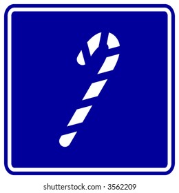 candy cane sign