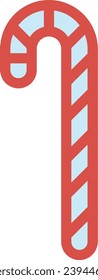 Candy cane single vector line icon