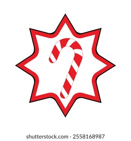 Candy Cane Star Frame - High-Quality Holiday Stock Photos Vectors