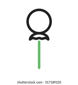 Candy, cane, stick icon vector image. Can also be used for sweets and confectionery. Suitable for use on web apps, mobile apps and print media.