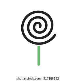 Candy, cane, stick icon vector image. Can also be used for sweets and confectionery. Suitable for use on web apps, mobile apps and print media.