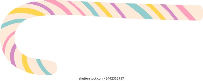 Candy Cane Stick Vector Illustration