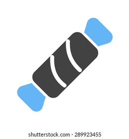 Candy, cane, striped icon vector image. Can also be used for sweets and confectionery. Suitable for use on web apps, mobile apps and print media.