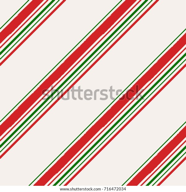 Candy Cane Stripes Christmas Seamless Pattern Stock Vector (Royalty