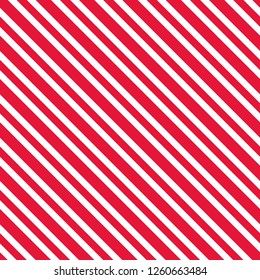 Candy Cane Stripes Seamless Pattern - Red and white diagonal stripes