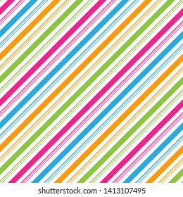 Candy Cane Stripes Seamless Pattern - Diagonal candy cane stripes repeating pattern design