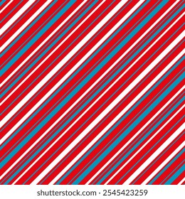 Candy Cane Stripes Seamless Pattern. Diagonal candy cane stripes repeating pattern design. EPS 10