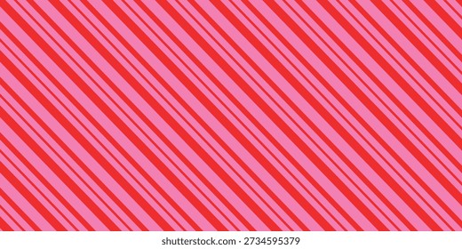 Candy Cane Stripes Seamless Pattern - Diagonal candy cane stripes repeating pattern design

