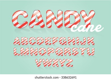 candy cane typography/font/typeface vector