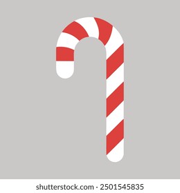 Candy Cane Vector Art: Line Art Christmas Illustration. Festive Christmas candy cane design in vector format.