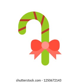 Candy cane vector, Christmas related flat design icon