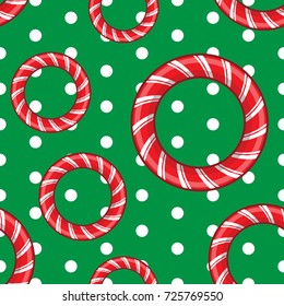 candy cane vector christmas  seamless pattern