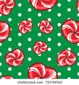 candy cane vector christmas  seamless pattern