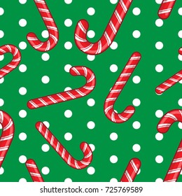candy cane vector christmas  seamless pattern