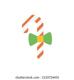 Candy Cane Vector Flat Icon Design illustration. St Patrick's Day Symbol on White background EPS 10 File