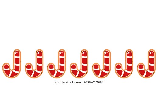 Candy Cane vector Frame template design. Vector illustration Christmas Frame with copy space and sweet Christmas candy. Perfect for holiday mail decor web banner design. EPS 10